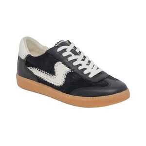 Dolce Vita Notice Stitch Leather & Haircalf Sneaker, Black